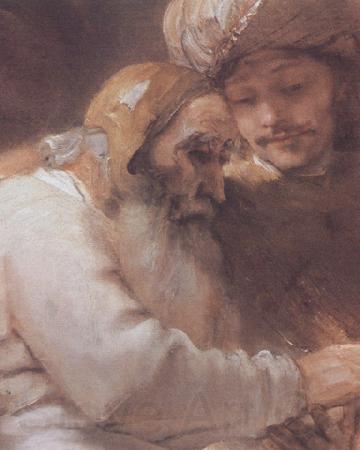 REMBRANDT Harmenszoon van Rijn Facob blessing the Sons of Foseph (mk33) Norge oil painting art